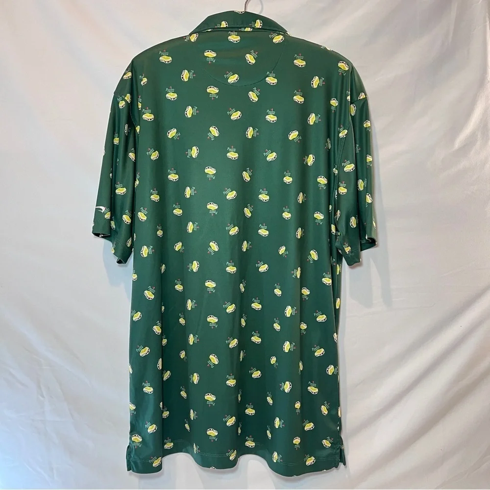 Backspin Cheese Please Polo (hunter green) size Large - Picture 2 of 11